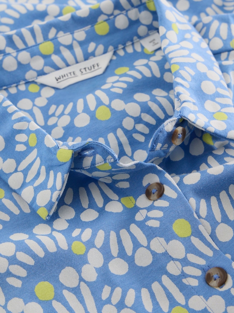 White Stuff Blue Ria Jersey Shirt Dress - Image 6 of 6