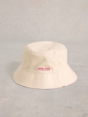 White Stuff Pink Printed Bucket Hat - Image 2 of 3