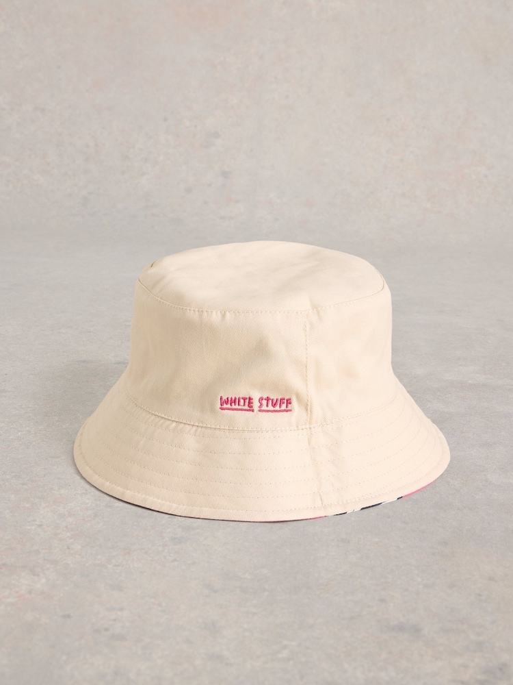 White Stuff Pink Printed Bucket Hat - Image 2 of 3