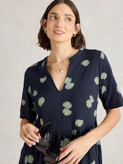 White Stuff Blue 100% Cotton Thea Jersey Dress - Image 3 of 6