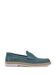 Jones Bootmaker Blue Raheem Leather Loafers - Image 1 of 4