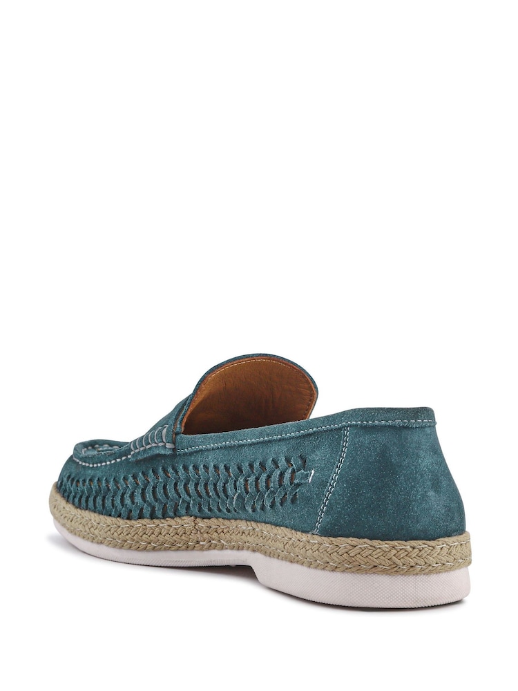 Jones Bootmaker Blue Raheem Leather Loafers - Image 2 of 4