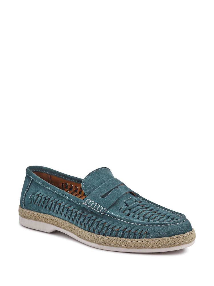 Jones Bootmaker Green Raheem Leather Loafers - Image 2 of 5 Jones Bootmaker Green Raheem Leather Loafers - Image 2 of 5