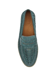 Jones Bootmaker Blue Raheem Leather Loafers - Image 3 of 4