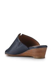 Azul - Jones Bootmaker Jocelyn Leather Wedge Heel Mules - Imagen 4 de 6