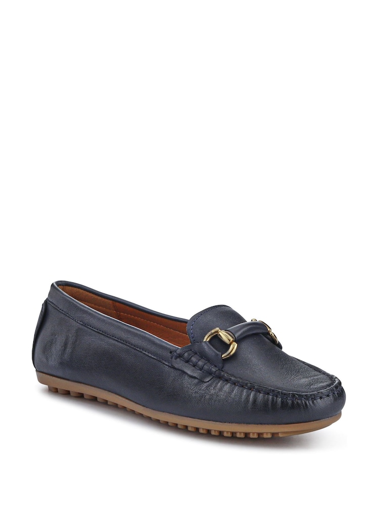 Jones Bootmaker Blue Athikia Leather Slip-On Shoes - Image 3 of 6