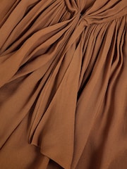 Reiss Tan Brown Lucy Blouse - Image 6 of 6