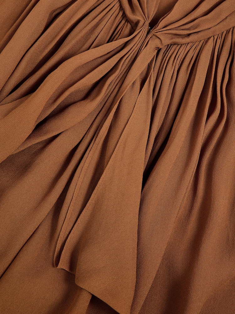 Reiss Tan Brown Lucy Blouse - Image 6 of 6