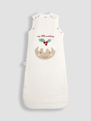 JoJo Maman Bébé Natural Little Pudding Appliqué Sleeping Bag - Image 1 of 3