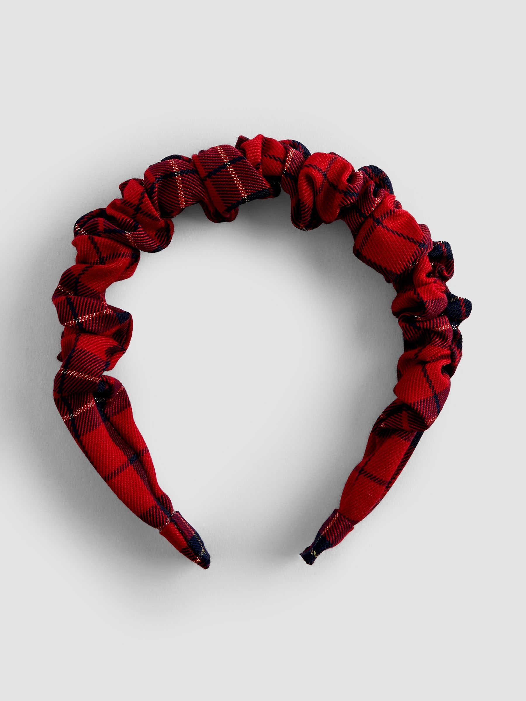 Jojo Maman Bébé Women's Red Multi Tartan Ruffle Headband