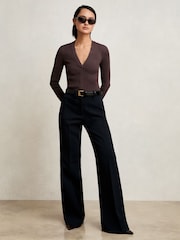 Reiss Lauri Craft Stitch Rib Knit Top - Bild 6 von 7