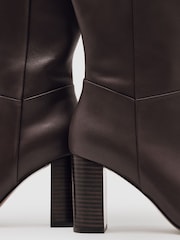 Reiss Burgundy Bianca Boots - Image 3 of 5
