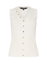 Star by Julien MacDonald White Button Detail Vest - Image 1 of 1