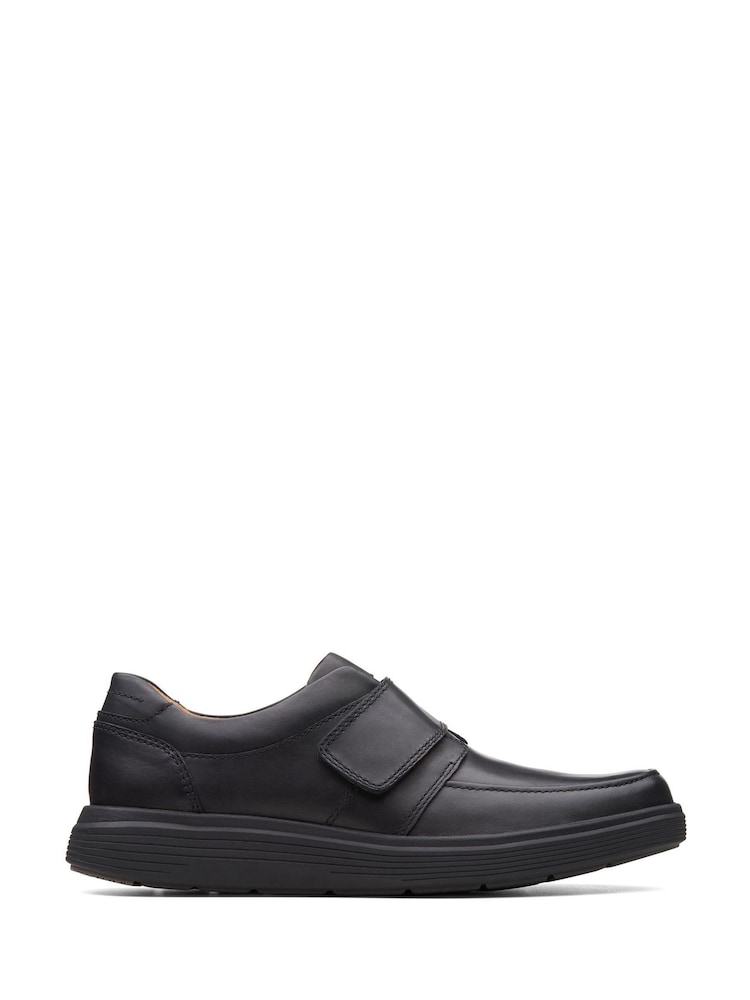 Clarks Black Leather Un Abode Strap Shoes - Image 1 of 7