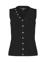 Star by Julien MacDonald Black Button Detail Vest - Image 1 of 1