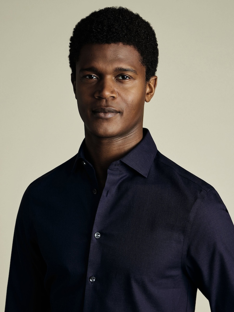 Приталенная негладкая рубашка Charles Tyrwhitt - Изображение 2 из 6