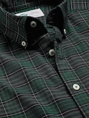 Charles Tyrwhitt Green Slim Fit Slim Fit Non-Iron Stretch Geo Printed 100% Cotton Shirt - Image 3 of 4