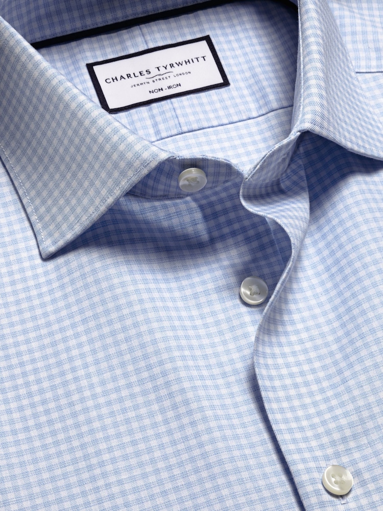 Buy Charles Tyrwhitt Blue Slim Fit Slim Fit Non-Iron Check Cotton Linen Shirt from Next USA Buy Charles Tyrwhitt Blue Slim Fit Slim Fit Non-Iron Check Cotton Linen Shirt from Next USA