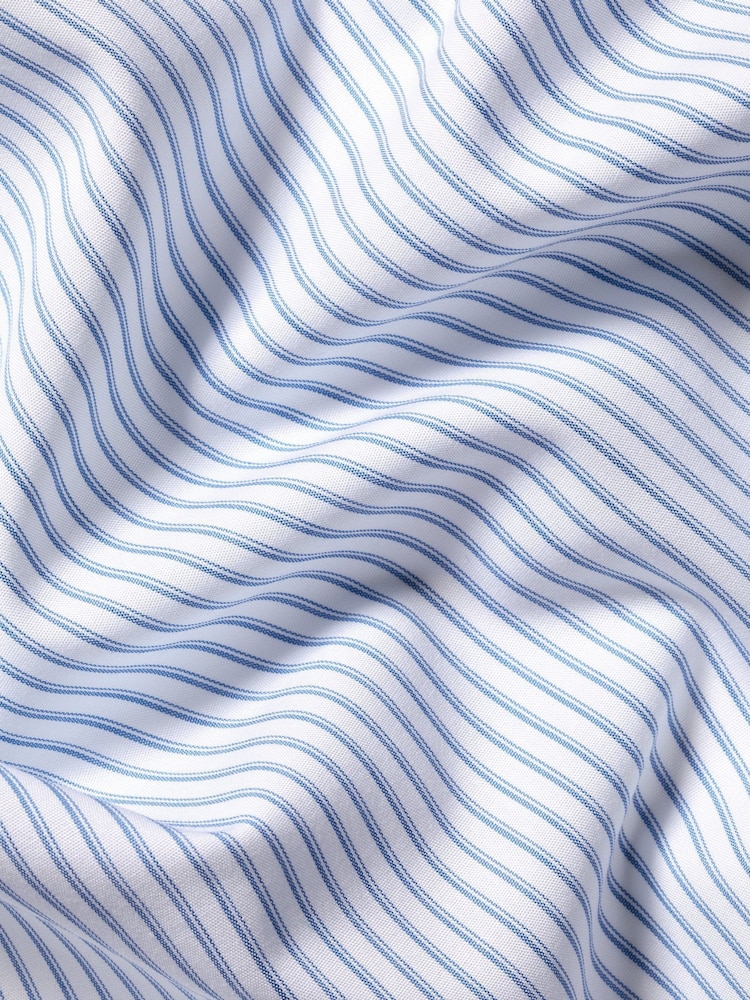Charles Tyrwhitt Blue Classic Fit Non-Iron Cutaway Collar Fine Check 100% Cotton Shirt - Image 6 of 6