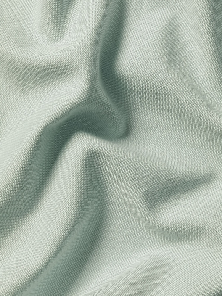 Charles Tyrwhitt Green Extra Wide Fit Slim Fit Plain Short Sleeve Button-Down Shirt - Image 5 of 5