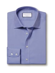 Charles Tyrwhitt Blue Classic Fit Non-Iron Royal 100% Cotton Oxford Shirt - Image 4 of 6