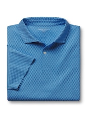 Charles Tyrwhitt Turquoise Printed Performance Polo Shirt - Image 3 of 5