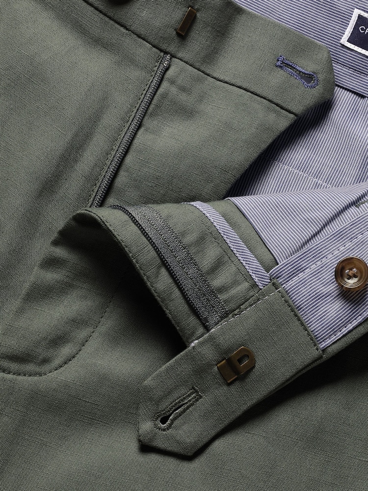 Charles Tyrwhitt Green Cotton Shorts - Image 4 of 4