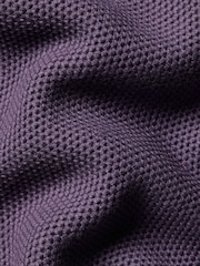 Charles Tyrwhitt Purple Honeycomb 100% Cotton Zip Neck Sweat Top - Image 5 of 5