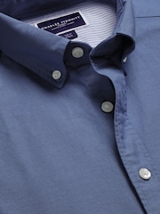 Charles Tyrwhitt Slim Fit Plain Short Sleeve Button-Down Stretch Washed 100% Cotton Oxford Shirt - Bild 3 von 5