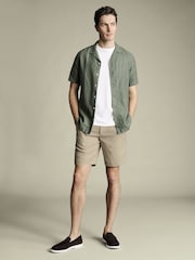 Charles Tyrwhitt Brown 100% Linen Shorts - Image 3 of 5