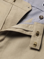 Charles Tyrwhitt Brown 100% Linen Shorts - Image 5 of 5