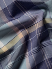 Charles Tyrwhitt Green Slim Fit Multi Check Non-Iron Stretch Poplin Slub Short Sleeve 100% Cotton Shirt - Image 5 of 5