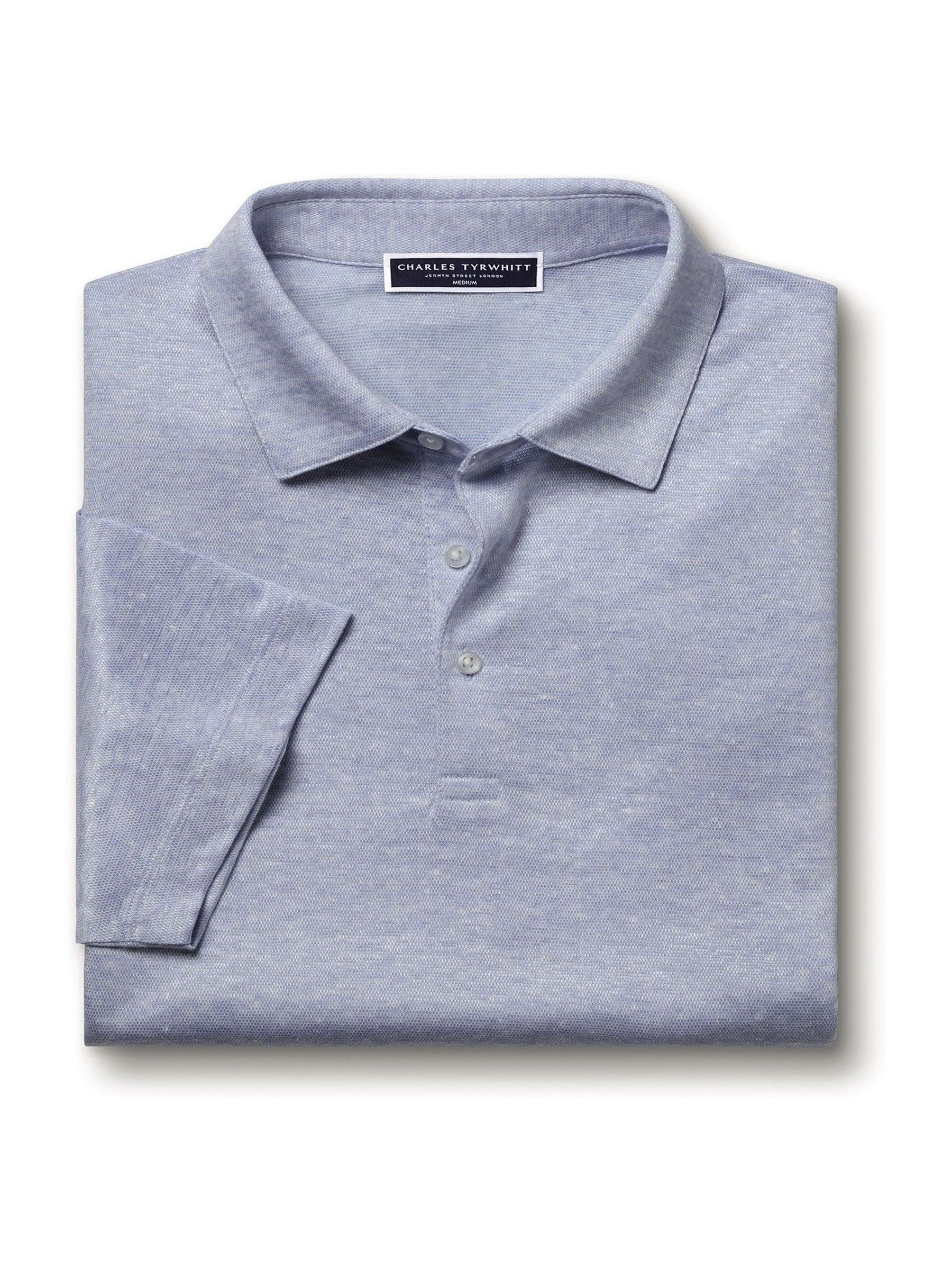 Buy Charles Tyrwhitt Blue 100% Linen Polo Shirt from Next USA