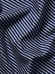 Charles Tyrwhitt Blue 100% Cotton Performance fine Stripe Polo Shirt - Image 5 of 5