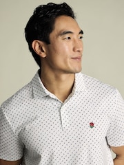 Charles Tyrwhitt RFU Printed Performance Short Sleeve Polo Shirt - Bild 2 von 5