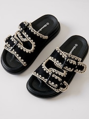 Threadbare Whipstitch Chunky Sliders - Image 3 of 5