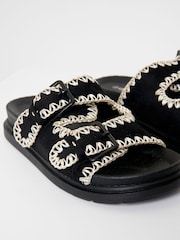 Threadbare Whipstitch Chunky Sliders - Image 4 of 5