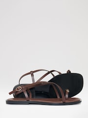 Threadbare Brown Back Strap Sandals - Image 3 of 4