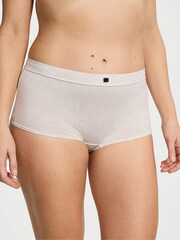 Victoria's Secret Natural White Heather Short Cotton Logo Knickers - Image 1 of 3