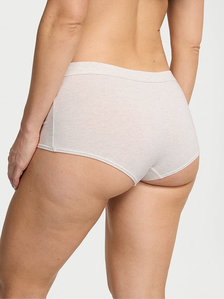 Victoria's Secret Natural White Heather Short Cotton Logo Knickers - Image 2 of 3