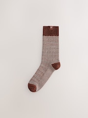 Green/Red/Orange Textured Heavyweight Socks 4 Pack - Image 3 of 8