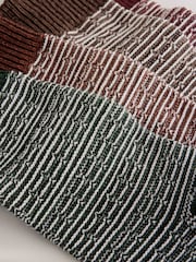 Green/Red/Orange Textured Heavyweight Socks 4 Pack - Image 6 of 8