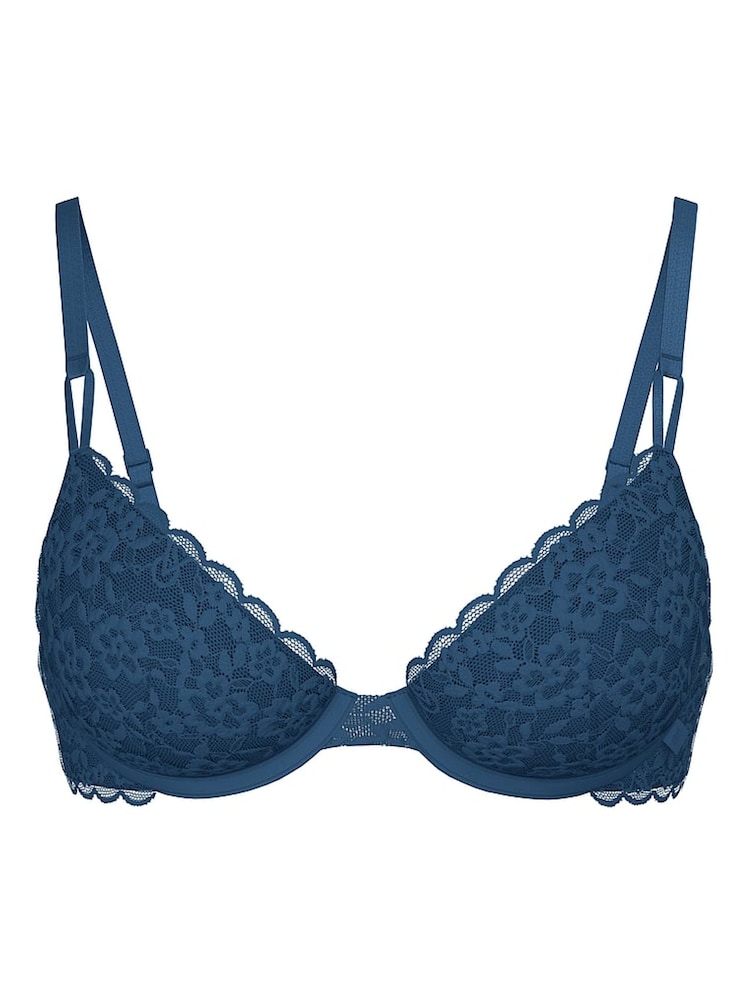 Victoria's Secret Midnight Sea Blue Demi Sexy T-Shirt Lace Bra - Image 1 of 2