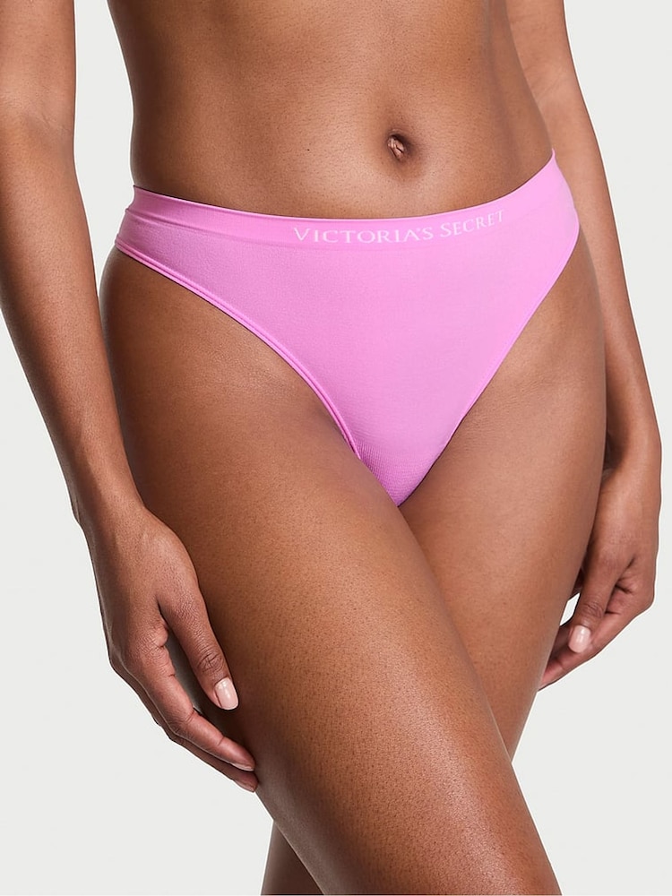 Victoria's Secret Lilac Shimmer Purple Thong Knickers - Image 1 of 2