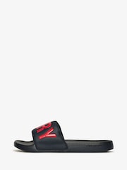 Superdry Blue Core Graphic Print Pool Sliders - Image 2 of 3