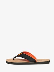 Superdry Black Cork Graphic Print Flip Flops - Image 2 of 7
