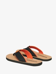 Superdry Black Cork Graphic Print Flip Flops - Image 4 of 7