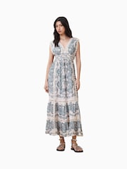 AllSaints Blue Xanthe Dress - Image 1 of 7