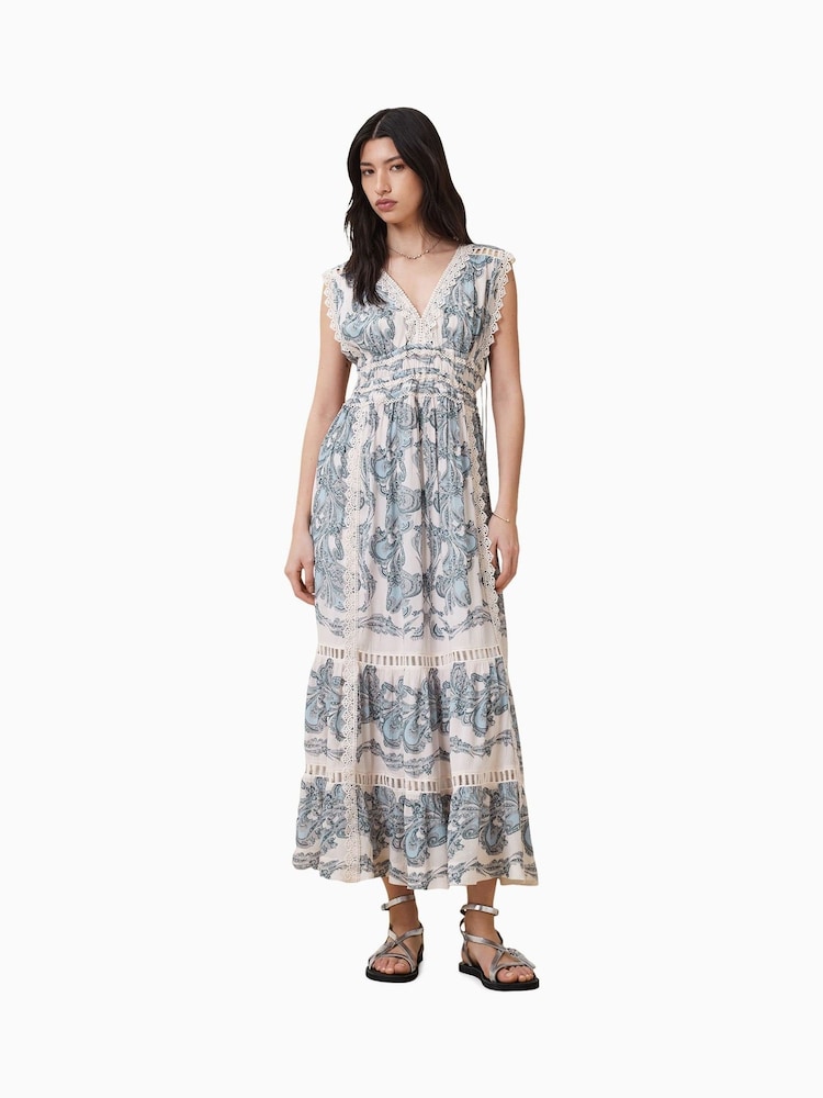 AllSaints Blue Xanthe Dress - Image 1 of 7 AllSaints Blue Xanthe Dress - Image 1 of 7
