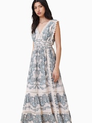 AllSaints Blue Xanthe Dress - Image 3 of 7